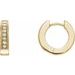 Accented Milgrain Hoop Earrings