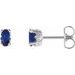 Oval 4-Prong Scroll Setting® Stud Earrings