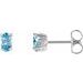 Oval 4-Prong Scroll Setting® Stud Earrings