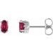 Oval 4-Prong Scroll Setting® Stud Earrings
