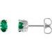 Oval 4-Prong Scroll Setting® Stud Earrings