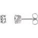 Oval 4-Prong Scroll Setting® Stud Earrings