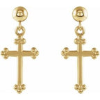 Cross & Ball Earrings