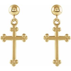 Cross & Ball Earrings