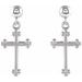 Cross & Ball Earrings