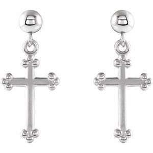 Cross & Ball Earrings