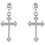 Cross & Ball Earrings