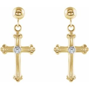 Cross & Ball Earrings