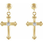 Cross & Ball Earrings