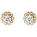 Round 4-Prong Halo-Style Earrings