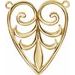 Filigree Heart Necklace or Center