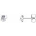 Round Bezel-Set Stud Earrings