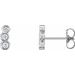 Petite Three-Stone Ear Climbers