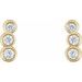 Petite Three-Stone Ear Climbers