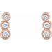 Petite Three-Stone Ear Climbers