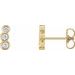 Petite Three-Stone Ear Climbers