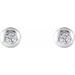 Round Bezel-Set Stud Earrings