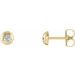 Round Bezel-Set Stud Earrings