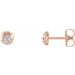 Round Bezel-Set Stud Earrings