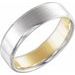Beveled-Edge Comfort-Fit Flat Band with Matte Finish