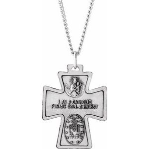 Four-Way Cross Medal Necklace or Pendant