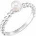 Beaded Stackable Pearl Ring