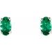 Oval 4-Prong Scroll Setting® Stud Earrings