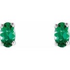 Oval 4-Prong Scroll Setting® Stud Earrings
