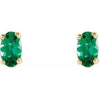 Oval 4-Prong Scroll Setting® Stud Earrings
