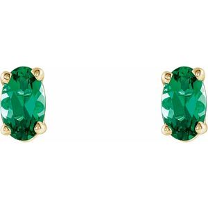 Oval 4-Prong Scroll Setting® Stud Earrings