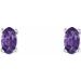 Oval 4-Prong Scroll Setting® Stud Earrings
