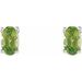 Oval 4-Prong Scroll Setting® Stud Earrings