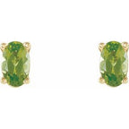 Oval 4-Prong Scroll Setting® Stud Earrings