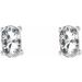 Oval 4-Prong Scroll Setting® Stud Earrings