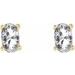 Oval 4-Prong Scroll Setting® Stud Earrings