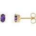 Oval 4-Prong Scroll Setting® Stud Earrings