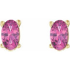 Oval 4-Prong Scroll Setting® Stud Earrings