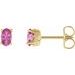 Oval 4-Prong Scroll Setting® Stud Earrings