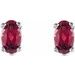 Oval 4-Prong Scroll Setting® Stud Earrings