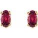 Oval 4-Prong Scroll Setting® Stud Earrings