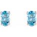 Oval 4-Prong Scroll Setting® Stud Earrings