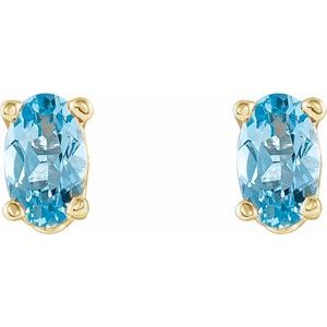 Oval 4-Prong Scroll Setting® Stud Earrings