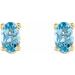 Oval 4-Prong Scroll Setting® Stud Earrings