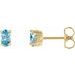 Oval 4-Prong Scroll Setting® Stud Earrings