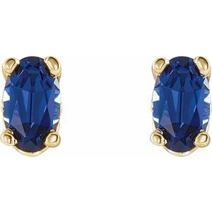 Oval 4-Prong Scroll Setting® Stud Earrings