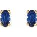 Oval 4-Prong Scroll Setting® Stud Earrings