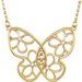 Accented Butterfly & Floral Necklace or Center
