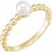 Beaded Stackable Pearl Ring
