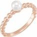 Beaded Stackable Pearl Ring