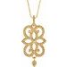 Floral Granulated Necklace or Pendant